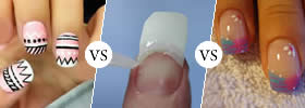 Acrylic, Silk wrap, vs Gel nails