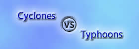 Cyclones vs Typhoons