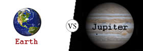 Earth vs Jupiter