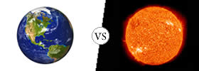 Earth vs Sun
