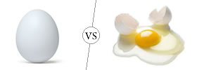 Egg white vs Yolk