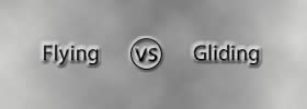 Flying vs Gliding Flying vs Gliding