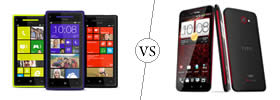 HTC Windows 8X vs HTC Droid DNA HTC Windows 8X vs HTC Droid DNA