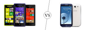 HTC Windows 8X vs Samsung Galaxy S3