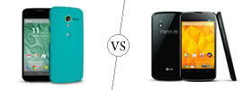 Moto X vs Nexus 4