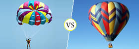 Parachute vs Hot Air Balloon