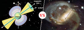 Pulsar vs Quasar