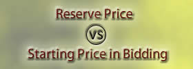 Reserve Price vs Starting Price in Bidding