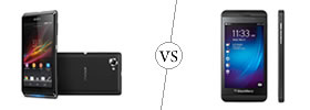Sony Xperia L vs Blackberry Z10 Sony Xperia L vs Blackberry Z10