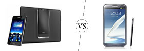 Asus PadFone Infinity vs Galaxy Note II