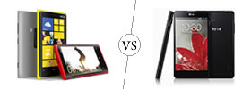 Nokia Lumia 920 vs LG Optimus G Nokia Lumia 920 vs LG Optimus G