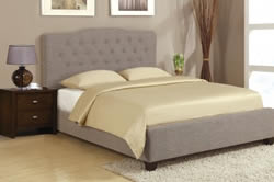 Queen Slate Faux Linen Bed F9263 by Poundex