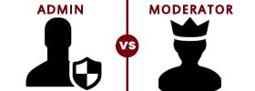 Admin vs Moderator Admin vs Moderator