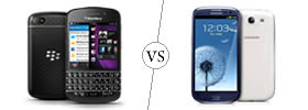 Blackberry Q10 vs Samsung Galaxy S3