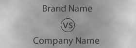 Brand Name vs Company Name