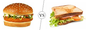 Burger vs Sandwich