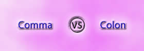 Comma vs Colon