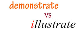 Demonstrate vs Illustrate