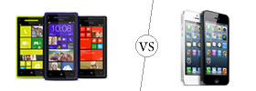 HTC Windows 8X vs iPhone 5