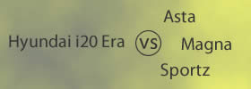 Hyundai i20 Era vs Magna vs Sportz vs Asta