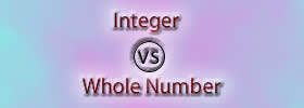 Integer vs Whole Number