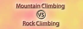 Mountain Climbing vs Rock Climbing