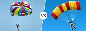 Parachuting vs Paragliding