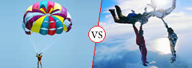 Parachuting vs Skydiving