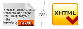 SGML vs XHTML