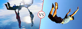 Skydiving vs Free Falling