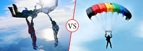Skydiving vs Paragliding