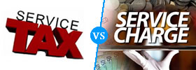 Service Tax vs Service Charge