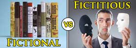 Fictional vs Fictitious