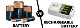 Battery vs Rechargeable Battery