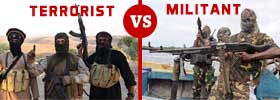 Terrorist vs Militant