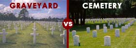 Graveyard vs Cemetery
